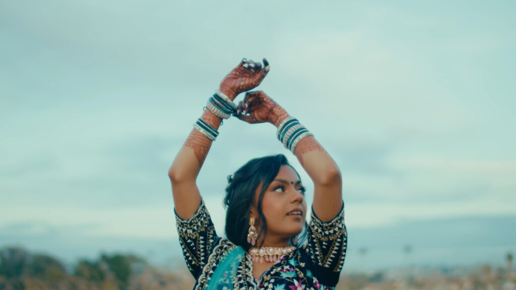 Austin Texas Indian Wedding. Sangeet outfit for bride.